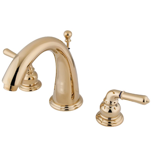 8" Widespread Bathroom Faucet, Polished Brass